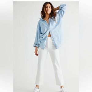 Levi ribcage straight ankle white jeans size 26